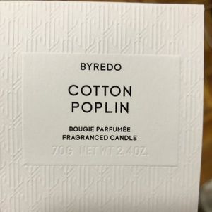 Byredo 70g cotton poplin candle
